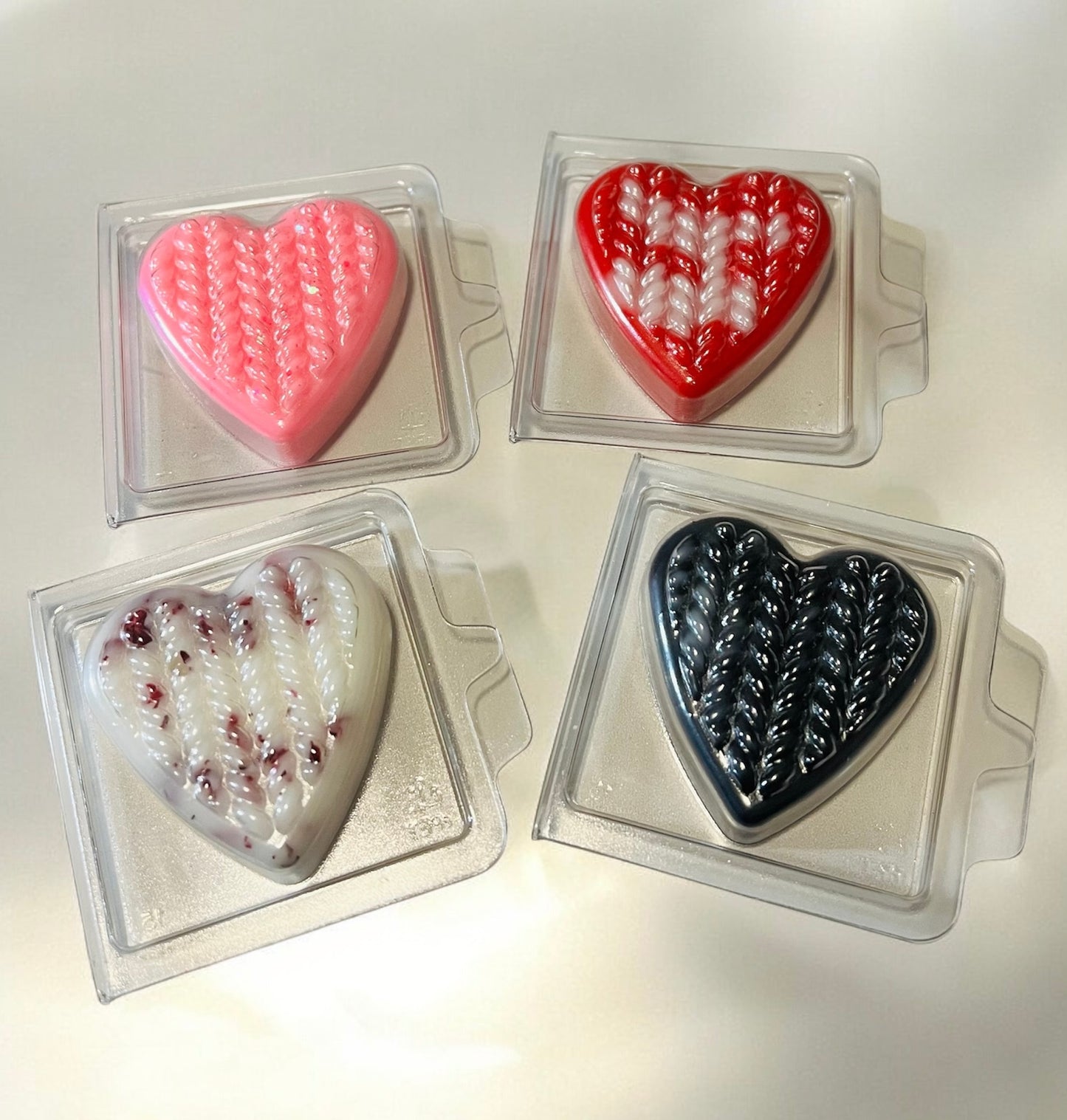 Sample Heart Wax Melt Clamshells | Valentines Collection