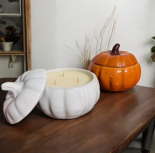 Ceramic Pumpkin Candle | 22oz - Limited