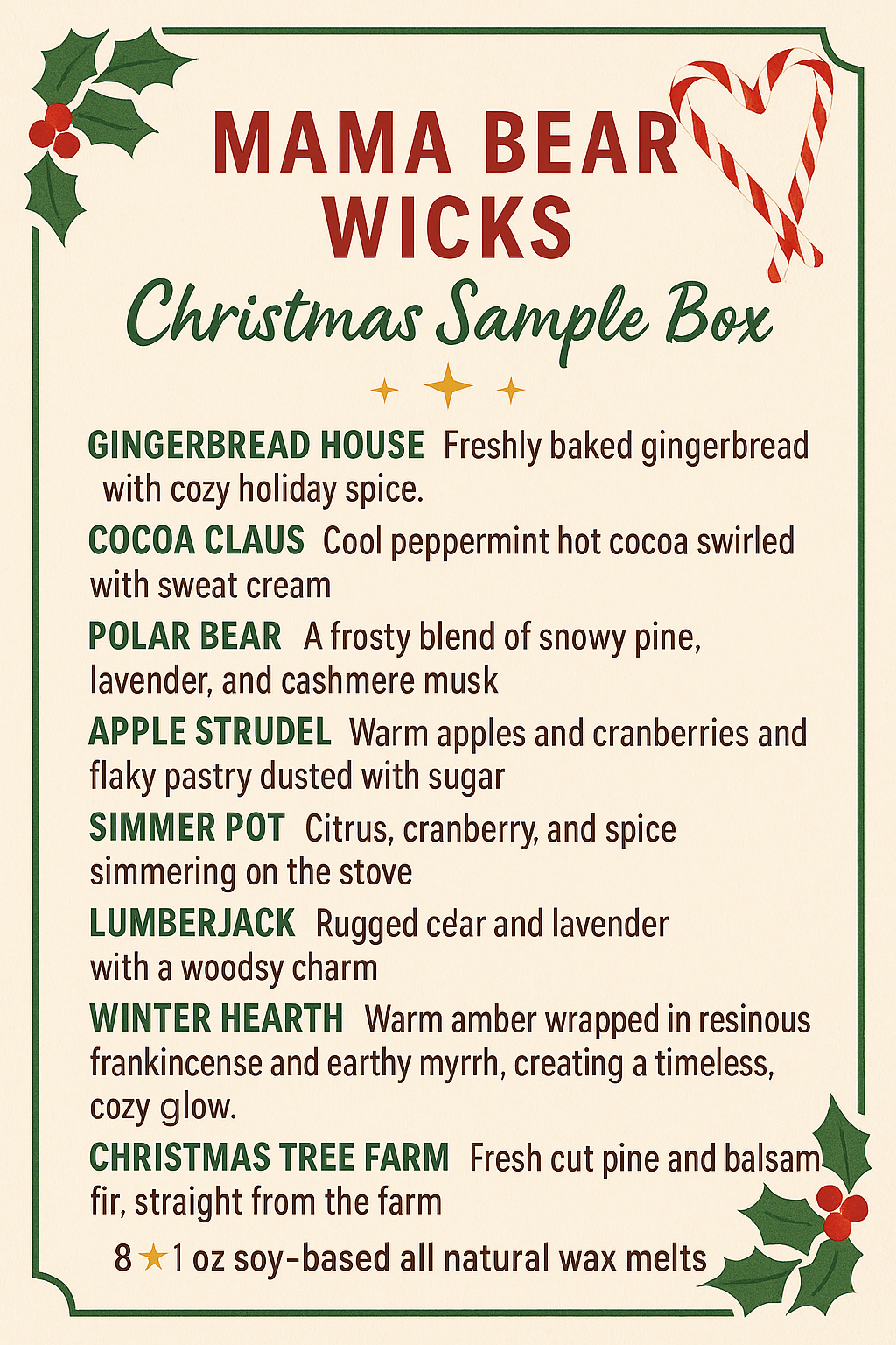 Winter & Christmas Wax Melt Sampler Box - Limited edition